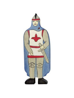 Knight with blue cloak