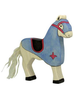 Tournament horse, blue