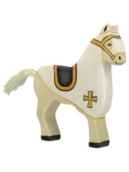 Tournament horse, white