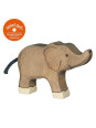Elephant, small, trunk raised