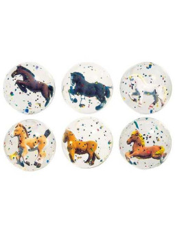 Bouncing ball - 3D horses - set of 12