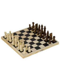 Chess game in plywood cassette