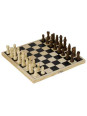 Chess game in plywood cassette