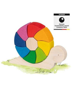 Puzzle and building blocks sassy snail, Pauline 17 x 3 x 12