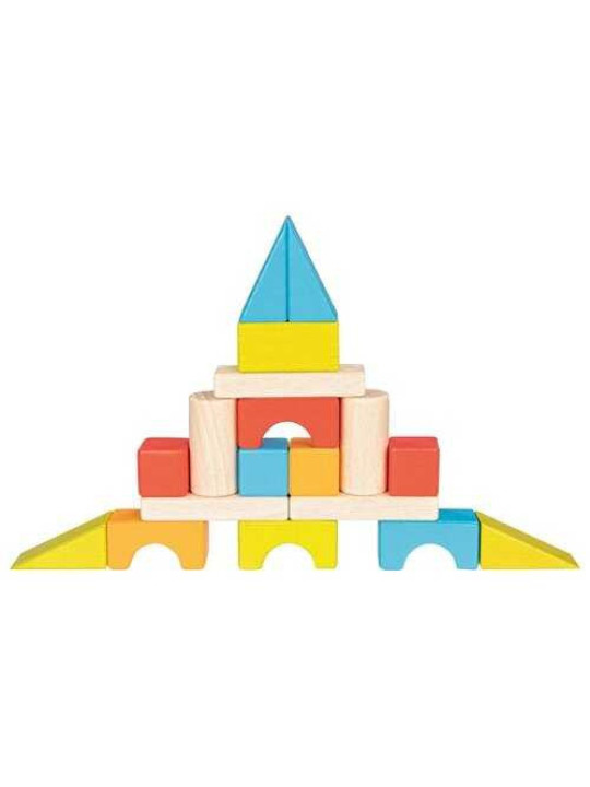 Building blocks in a suitcase