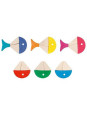 Colour and shape sorting game - 6 colourful fishes