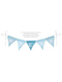Name bunting, blue, with 10 pennants Name bunting, blue, with 10 pennants