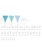 Name bunting, blue, with 10 pennants Name bunting, blue, with 10 pennants