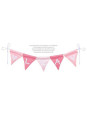 Name bunting, rose, with 10 pennants
