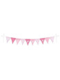 Name bunting, rose, with 10 pennants