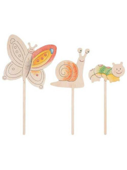 Flower decor sticks to be painted