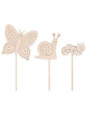 Flower decor sticks to be painted