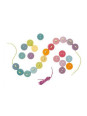 Guziki do nawlekania, 24 el., pastelowe, 3+, Grimm's Guziki do nawlekania, 24 el., pastelowe, 3+, Grimm's