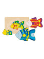 Puzzle wielowarstwowe dla dzieci, rybka (11 elementów), pomoce montessori goki - drewniane puzzle do układania, zabawka dla 2  Puzzle wielowarstwowe dla dzieci, rybka (11 elementów), pomoce montessori goki - drewniane puzzle do układania, zabawka dla 2