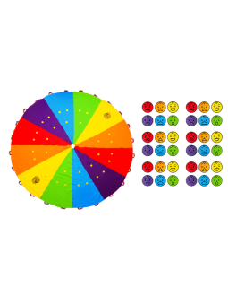 Chusta Edukacyjna AKSON 3m Zestaw małe koła + 36 EMOCJI