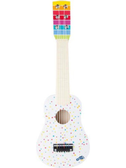Gitara drewniana dla dzieci w kropki small foot design - drewniana zabawka muzyczna dla 3 latka
