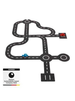 Floor road track with 2 vehicles