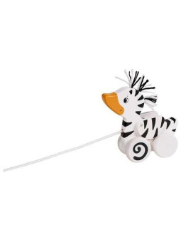 Pull-along animal, zebra-duck