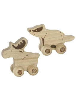 Push-along animals forest, goki nature - set of 6