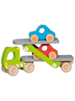 Car transporter with 2 vehicles