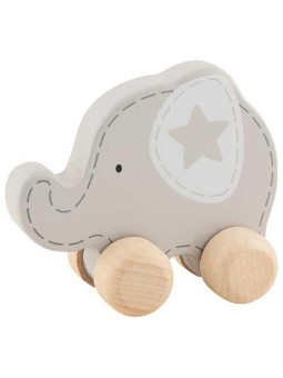 Push-along animal, elephant - set of 4