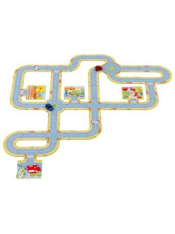 Floor road track with 2 vehicles