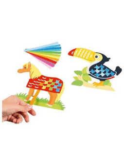 Paper weaving craft kit - animals