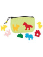 Felt bags with applications for self-decorating - set of 6