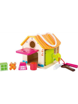 Domek z zamkami - zabawa zręcznościowa dla dzieci small foot design - zabawka zręcznościowa  dla 2 latka