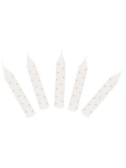 Set of birthday candles, grey dots (for GK