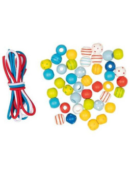 Wooden bead set - set of 6