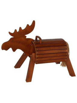 Garden moose Ole, seat height 50 cm, wood, glazed