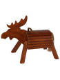 Garden moose Ole, seat height 50 cm, wood, glazed