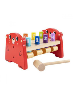 TOOKY TOY Wbijak Przebijak Drewniany Kolorowy