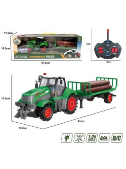 WOOPIE Traktor z Przyczepą na Pilota Sterowany RC - Skala 1:24