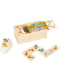 Domino dla dzieci w pudełku Safari, zabawka montessori Domino dla dzieci w pudełku Safari, zabawka montessori