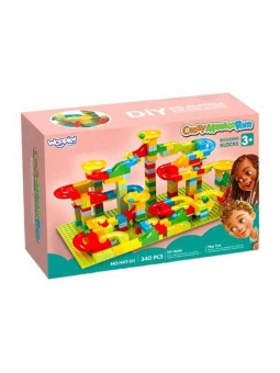 WOOPIE Tor Kulkowy Kulodrom Zjeżdżalnia dla Kulek Konstrukcja 340 el.