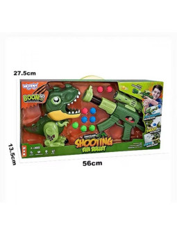 WOOPIE Interaktywny Pistolet na Piankowe Kulki + Dinozaur Wyrzutnia