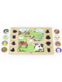 Puzzle 2w1 Farma- układanka odszukaj cień 
