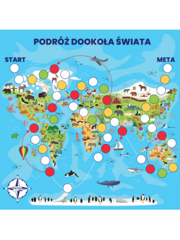 Mata Gra planszowa PODRÓŻ DOOKOŁA ŚWIATA XXL