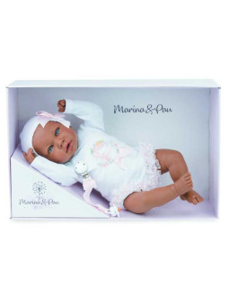 Lalka Gala w body Marina & Pau 1232 - Dziewczynka, 45 cm, Brzuszek: Miękki, Kolor oczu: Niebieski