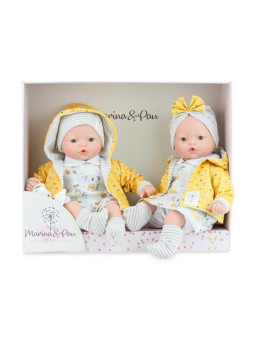 Lalki Pitus Koala bliźniacy Marina & Pau 587 - Chłopiec, 40 cm, Brzuszek: Miękki, Kolor oczu: Niebieski