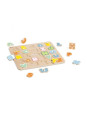 CLASSIC WORLD Drewniane Puzzle Montessori Układanka Nauka Alfabetu Liter Słów 27 el.