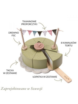 Tort drewniany zabawkowy Micki