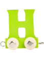 Wagonik z literką h - element z układanki alfabet pociąg small foot design - drewniana zabawka edukacyjna dla 4 latka Wagonik z literką h - element z układanki alfabet pociąg small foot design - drewniana zabawka edukacyjna dla 4 latka