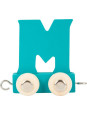 Wagonik z literką m - element z układanki alfabet pociąg small foot design - drewniana zabawka edukacyjna dla 4 latka Wagonik z literką m - element z układanki alfabet pociąg small foot design - drewniana zabawka edukacyjna dla 4 latka