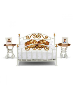 Zestaw Łóżko Miedziane do domku dla lalek Lundby