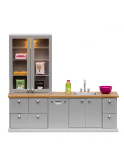 Zestaw Kredens + Zmywarka do domku dla lalek Lundby