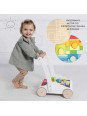 Pchacz drewniany z klockami Rainbow Cloud Le Toy Van
