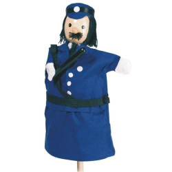 Pacynka na dłoń dla dzieci do teatrzyku - policjant goki - zabawka pacynka, zabawa w teatr, zabawka dla 4 latka
